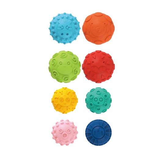 סט כדורי חישה 8 יח’ - Texture Ball 8 pcs - צבעוני - Colorful
