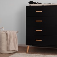 שידת אחסנה אליסון שחור/עץ - Alison™ Dresser Black/Wood 120 cm