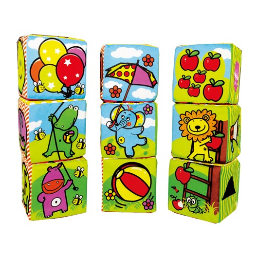 קוביות משחק רכות 9 יחידות - Smart Activity Blocks 9 Pcs Set - צבעוני - Colorful