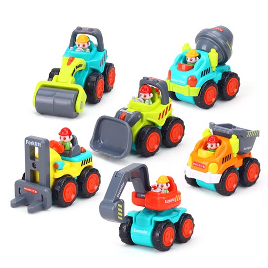 כלי רכב לעבודה (12 יחידות) - Super Construction Vehicles - צבעוני - Colorful