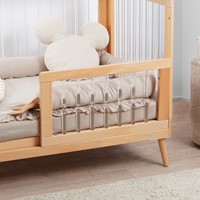 מגן למיטת תינוק אמנדה עץ טבעי/אקריל - Bed Rail Amanda Natural/Acrylic